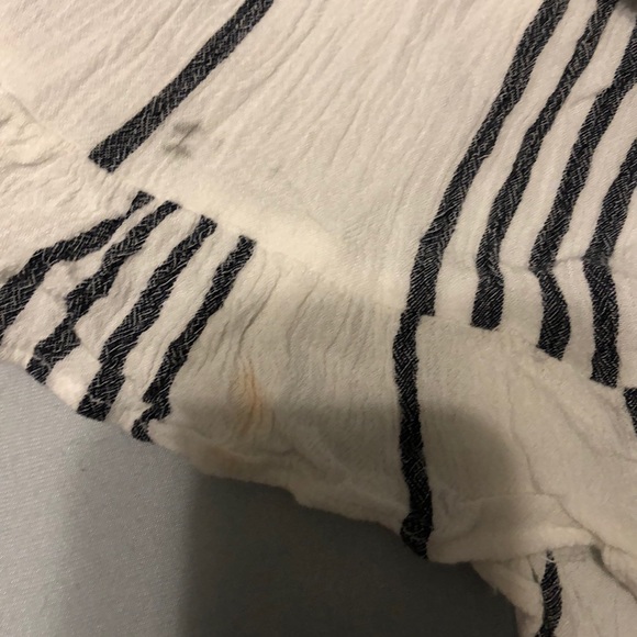 Off the shoulder navy and white romper - Picture 5 of 6